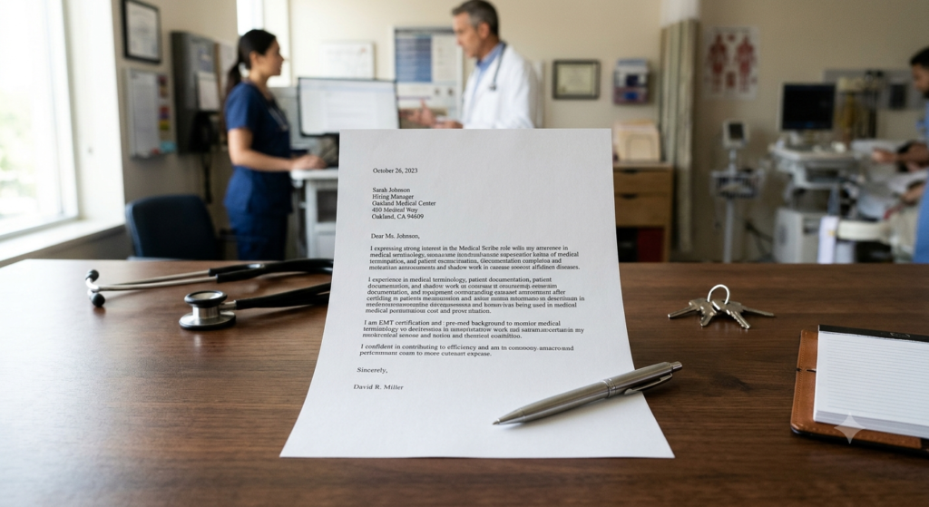 cover letter for medical scribe